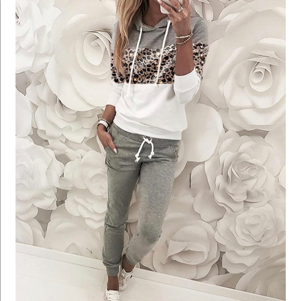 Casual Leopard Print Loungewear